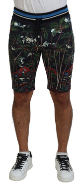 Dolce & Gabbana Black Cotton Volcano Print Casual Shorts -   -  Dolce & Gabbana.